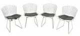 for Knoll North America Polished Chrome Chairs with Seat Cushions Depth 19 4 PCS by Harry Bertoia, Polished chrome, sold Jun 2025