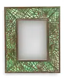 'Pine Needle' Etched Metal & Favrile Glass 947 Photo Frame, Early 20th C. by Tiffany Studios, sold Jun 2025