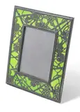Tiffany Studios, 'Gravevine' Etched Metal & Favrile Glass Photo Frame, Early 20th C.