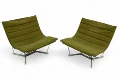 for Herman Miller (American) Mid Century Catenary Armless Chairs, , Ca. 1960 Depth 26 2 PCS by George Nelson, Ca. 1960, sold May 2025