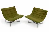 George Nelson, for Herman Miller (American) Mid Century Catenary Armless Chairs, , Ca. 1960 Depth 26 2 PCS, Ca. 1960
