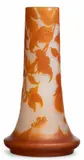 Cameo Glass Vase, Nasturtium Flowers, Ca. 1910 by Galle, Ca. 1910, sold Apr 2025