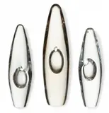 Timo Sarpaneva, for Iittala (Finnish) Blown Glass 'Orkidea' Vases, Ca. 1950 Depth 3.5 3 PCS, Ca. 1950