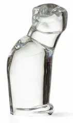 Orrefors, 'Tall Cat' Figurine Depth 3.3