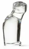 Orrefors, 'Tall Cat' Figurine Depth 3.3
