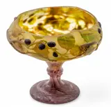 Daum Nancy, Vitrified Pate-de-verre Glass Footed Bowl
