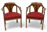 Edward Wormley, for Dunbar (American) Walnut & Rosewood Model 935 Horseshoe Chairs, Ca. 1970