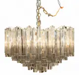 Venini, Mid Centrury Modern Seven-Tier Glass Chandelier, Ca. 1960