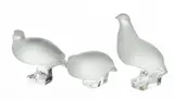Lalique, Frosted Crystal Partridges
