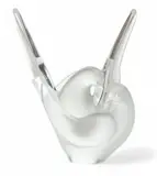 'Sylvie' Frosted Crystal Dove Form Vase by Lalique, sold Feb 2025