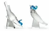 'Pimlico' Frosted Crystal Bird Figures by Lalique, sold Feb 2025
