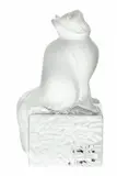 'Dendour Cat' Frosted Crystal Figure by Lalique, sold Feb 2025