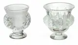 Frosted Crystal 'Dampierre' And 'Saint Cloud' Flower Vases by Lalique, sold Feb 2025