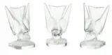 'Hirondelle' Frosted Crystal Bookends by Lalique, sold Feb 2025