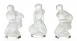 Frosted Crystal 'Diana the Huntress' & 'Leda And Swan' Figurines by Lalique, sold Feb 2025
