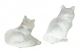Frosted Crystal Cat Figures by Lalique, sold Feb 2025