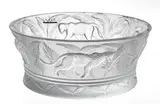 'Jungle' Frosted Crystal Fruit Bowl by Lalique, sold Feb 2025
