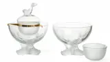 'Igor' Frosted Crystal Caviar Serving Bowl, + 1 Partial by Lalique, sold Feb 2025
