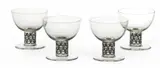 'Saint-Nabor' Crystal Champagne Coupes, 1926 by René Lalique, 1926, sold Feb 2025