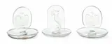 Lalique, Frosted Crystal 'Naiade' And 'Aigle' Round Pin Trays