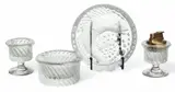 Lalique, Frosted Crystal Smoking Accessories, The lot includes one 'Concarneau' ash receiver