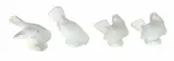 Lalique, Frosted Crystal Sparrow Figures