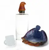 Pate-de-verre 'Angel Coupelle' Dish, Paperweight & Decanter by Daum, sold Feb 2025