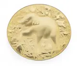 Frosted Crystal Brooch, Trunk up Elephant, 57g by Lalique, sold Dec 2024