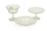 Verre De Soie Glass Compotes & Plate, 3 pcs by Alexander Joseph von Steuben, offered Dec 2024