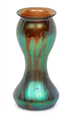 Loetz, Medici Spreading Chestnut Glass Bud Vase, 1902, 1902