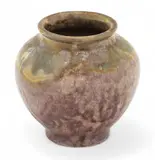 Pewabic, Iridescent Lavender Drip Glaze Vase, 1910-1969
