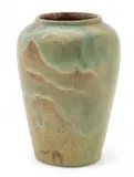Pewabic, Green to Brown Matte Glazed Earthenware Vase, Ca. 1904, Ca. 1904