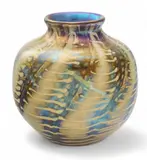 Favrile Glass Vase, Ca. 1900 by Tiffany Studios, Ca. 1900, sold Nov 2024