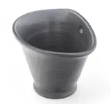 Pewabic, Black Matte Glazed Wall Hanging Flowerpot, Depth 4"