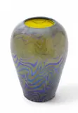 Damascene Favrile Glass Vase, Ca. 1905 by Tiffany Studios, Ca. 1905, sold Nov 2024