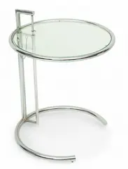 Eileen Gray, Chrome And Glass Adjustable Occasional Table
