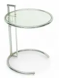 Eileen Gray, Chrome And Glass Adjustable Occasional Table