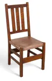 Craftsman Mission Oak Side Chair, 1912-1916, Depth 16.5" by Gustav Stickley, 1912, sold Nov 2024