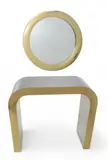 Console Table And Mirror, 2 pcs by Karl Springer, sold Nov 2024