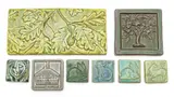 Pewabic, Ceramic Tiles, 1989-2011, -12" 8 pcs