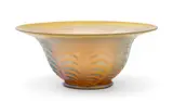 Frederick Carder, Era, Steuben (American) Gold & Blue Aurene Glass Bowl, Ca. 1910