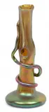 Silberiris Glass Tree Trunk Vase with Applied Snake, 1899-1900 by Loetz, 1899, sold Oct 2024