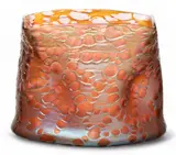 Pink Ground Orbulin with Applied Silberiris Glass Bowl, 1899-1903, Depth 8" by Loetz, 1899, sold Oct 2024