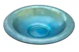 Blue Aurene on Calcite Glass Open Bowl, Ca. 1920 by Alexander Joseph von Steuben, Ca. 1920, offered Oct 2024