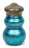 Loetz, Rubin Papillon Sterling Silver Covered Cannister, 1898, 1898