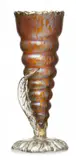 Papillon Candia Glass Figural Shell Form Vase, Ca. 1898 by Loetz, Ca. 1898, sold Oct 2024