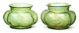 Rusticana Crete Glass with Silberiris Open Bowls, 1899, 1 Pair by Loetz, 1899, sold Oct 2024