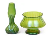 Crete Glatt Iridized Glass Vases, Ca. 1898, 2 pcs by Loetz, Ca. 1898, sold Oct 2024