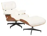 For Herman Miller, Lounge Chair by Charles and Ray Eames, rosewood exterior, sold Mar 2026