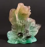 Daum, France Pâte-de-Verre Floral Sculpture